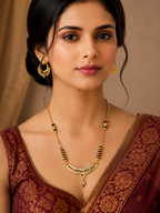 Damnstyle Stylish Gold Plated Mangalsutra for Women