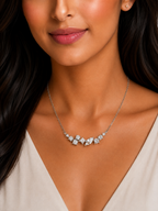 Damnstyle Silver-Plated Anti-Tarnish American Diamond Pendant