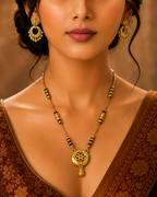 Damnstyle Gold Plated Traditional Mangalsutra for Women Daily & Party Wear