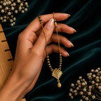Damnstyle Gold Plated Mangalsutra Necklace for Women Traditional Design