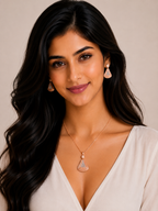 Damnstyle Anti-Tarnish Triangle Jewellery Set With Earrings