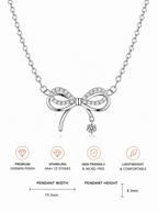 Damnstyle Silver-Plated AD Studded Infinity Shape Korean Pendant