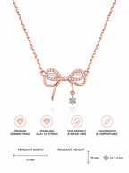 Damnstyle Rose Gold-Plated AD Studded Infinity Shape Korean Pendant