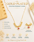 Damnstyle Gold Plated White Bead Ruby Mangalsutra  for Women & Girls
