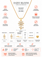 Gold Plated Bloom Flower Pendant Chain for Women