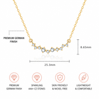 Damnstyle Gold-Plated AD Studded Contemporary Korean Pendant