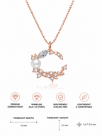Damnstyle Silver-Plated AD Studded Heart Anti-Tarnish Pendant