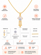 Damnstyle Anti-Tarnish Geometric Crystal Tassel Pendant
