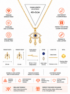 Damnstyle Gold-Plated Stainless Steel American Diamond Evil Eye Pendant