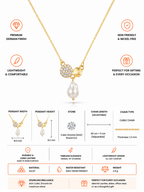 Damnstyle Anti-Tarnish Pavé Disc & Drop Pearl