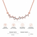 Damnstyle Rose Gold-Plated AD & Pearl Studded Crown Korean Pendant
