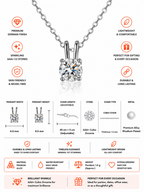 Damnstyle Silver-Plated Anti-Tarnish Crystal Circular Solitaire Pendant