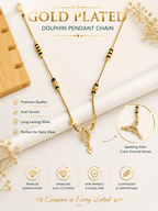 Damnstyle Gold Plated AD Infinity Mangalsutra Necklace