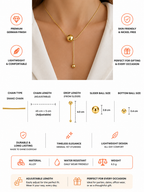 Damnstyle Gold-Plated Anti Tarnish Spherical Pendant