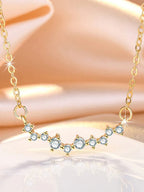Damnstyle Gold-Plated AD Studded Contemporary Korean Pendant