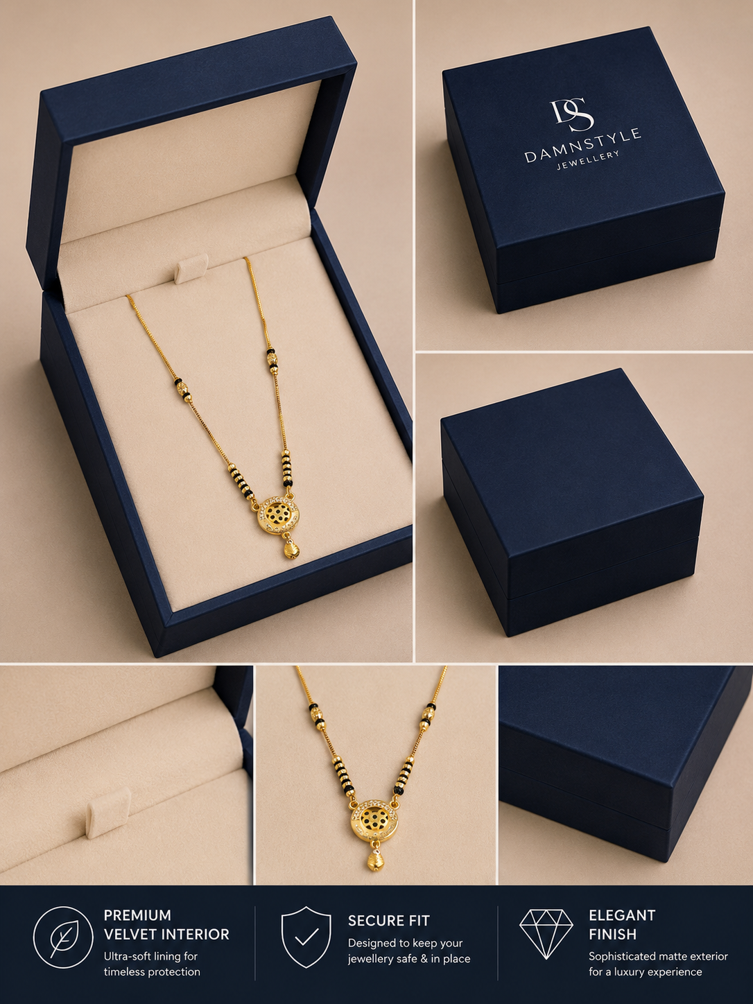 Damnstyle Gold Plated Traditional Mangalsutra for Women Daily & Party Wear