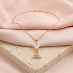 Damnstyle Anti-Tarnish Geometric Crystal Tassel Pendant