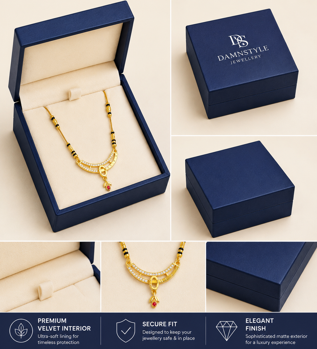 Damnstyle Stylish Gold Plated Mangalsutra for Women