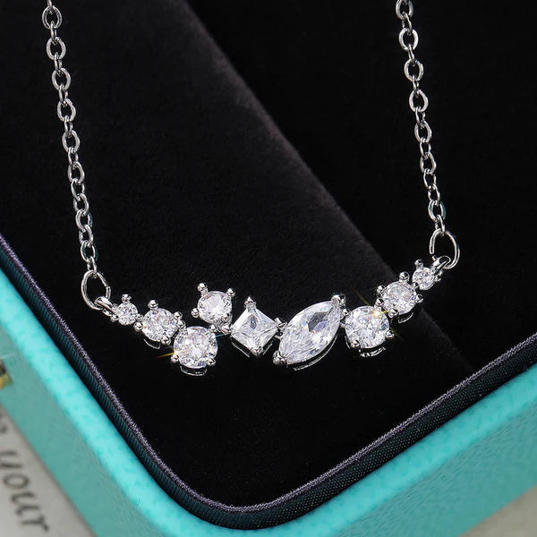 Damnstyle Silver-Plated Anti-Tarnish American Diamond Pendant