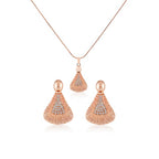 Damnstyle Anti-Tarnish Triangle Jewellery Set With Earrings