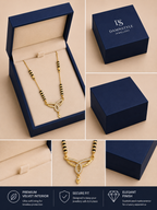 Damnstyle Gold Plated AD Infinity Mangalsutra Necklace