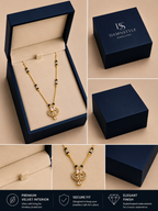 Damnstyle Gold Plated Mangalsutra with CZ Diamond for Women
