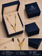 Damnstyle Gold Plated Mangalsutra Necklace for Women Traditional Design