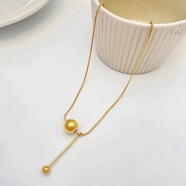 Damnstyle Gold-Plated Anti Tarnish Spherical Pendant