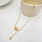 Damnstyle Gold-Plated Anti Tarnish Spherical Pendant