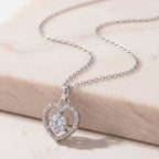 Damnstyle Anti-Tarnish Crystal Heart Halo Pendant