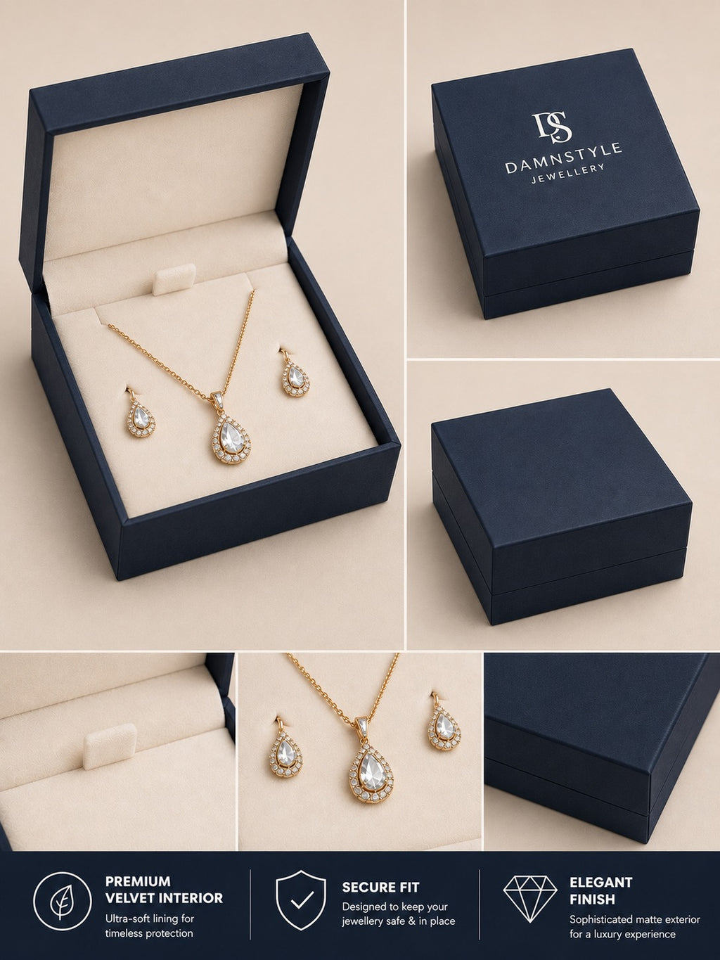 Damnstyle Silver-Plated AD Studded Infinity Shape Korean Pendant