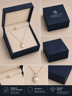 Damnstyle Rose Gold-Plated AD & Pearl Studded Crown Korean Pendant
