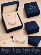 Damnstyle Rose Gold-Plated American Diamond Studded Bow-Tie Pendant