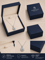 Silver Plated American Diamond Studded Rown Contemporary Pendant