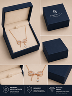 Damnstyle Rose Gold-Plated AD Studded Infinity Shape Korean Pendant