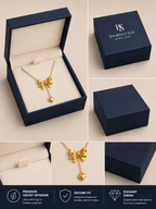 Damnstyle Gold-Plated Stainless Steel Anti-Tarnish Heart Bow Pendant