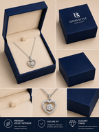 Damnstyle Anti-Tarnish Crystal Heart Halo Pendant