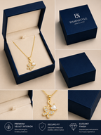 Damnstyle Anti-Tarnish Butterfly Pendant With Monalisa Stone