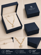 Gold Plated Floral Vine Pendant Necklace for Women