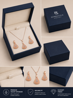 Damnstyle Anti-Tarnish Triangle Jewellery Set With Earrings