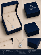 Damnstyle Silver-Plated Anti-Tarnish Crystal Circular Solitaire Pendant
