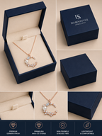 Damnstyle Silver-Plated AD Studded Heart Anti-Tarnish Pendant
